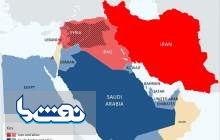 نقشه ایران و عربستان