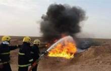 آتش‌سوزی در خط لوله‌های نفت عراق