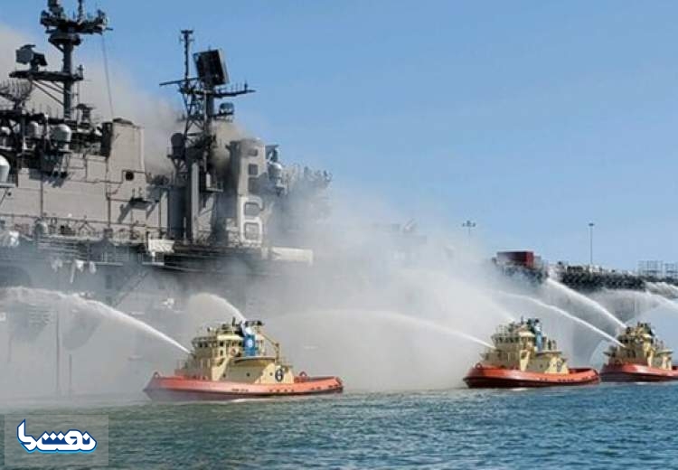 آتش‌سوزی در کشتی جنگی آمریکا مهار شد