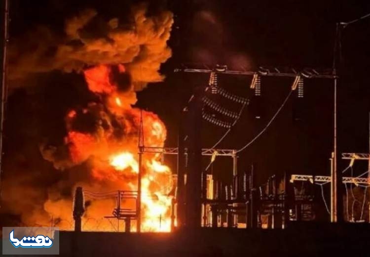 آتش سوزی در یک انبار نفتی روسیه