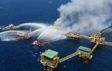 آتش‌سوزی در سکوی نفتی مکزیک با یک کشته