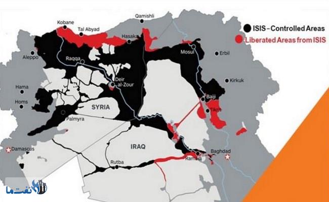 آنچه داعش در سال ۲۰۱۵ از دست داد/ نقشه و جزئیات 