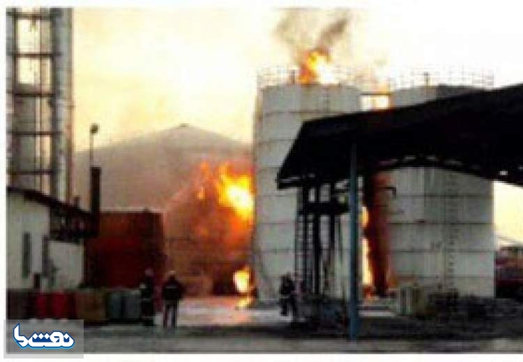 آتش‌سوزی در کارخانه مشتقات نفتی کرمانشاه