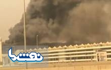 آتش‌سوزی مهیب درایستگاه قطار عربستان