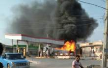 آتش سوزی تانکر حمل سوخت در بوشهر