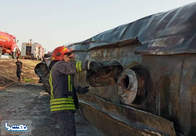 واژگونی تانکر سوخت درجاده اهواز- اندیمشک