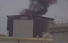 آتش سوزی مهیب در انبار نفت منطقه چالوس