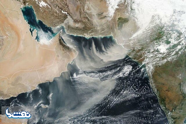 تصویر ناسا از طوفان گرد و غبار در ایران
