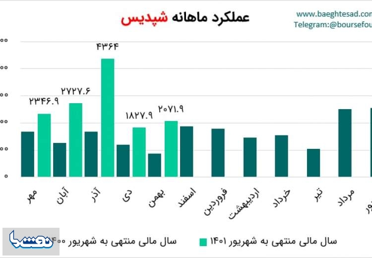 افزایش ۹۸ درصدی درآمد شپدیس در دوره ۵ ماهه