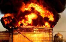 انبار نفت در منطقه بریانسک روسیه آتش گرفت