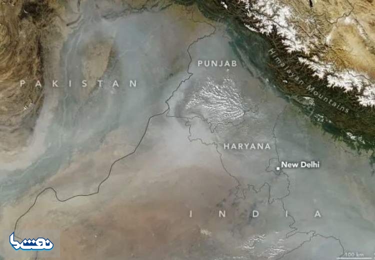 آلودگی وحشتناک هوا از نگاه ماهواره‌ ناسا