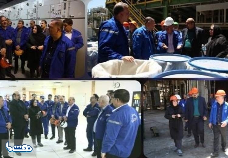 بازدید اعضای هیئت مدیره پتروشیمی شازند از واحدهای تولیدی